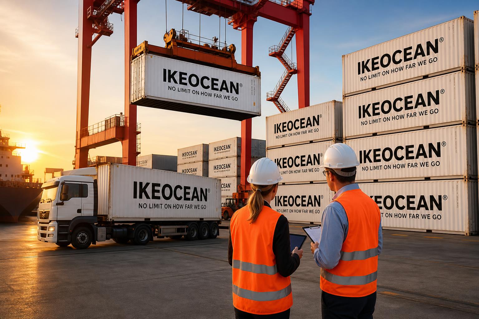 IKEOCEAN freight forwarders coordinating ocean containers and air cargo pallets